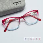 Maroon cat eye glasses - Image 2