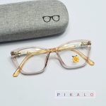 Peach color cat eye glasses
